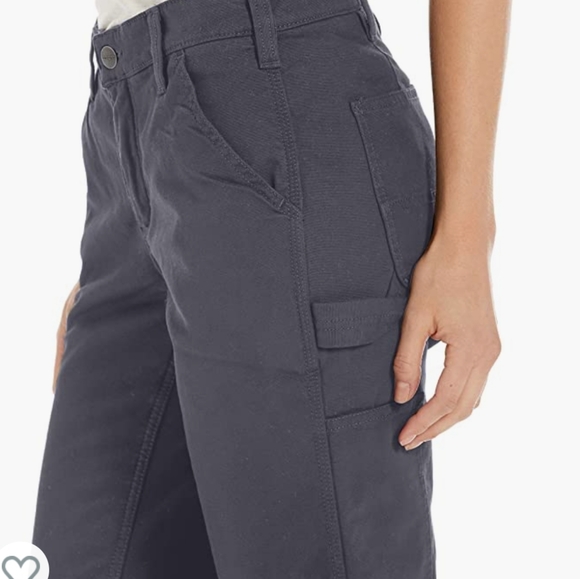 Carhartt Women's Rugged Flex Loose Fit Canvas Fleece-Lined Pant - Picture 2 of 7